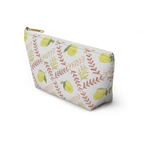 Lemon Tile Accessory Pouch w T-bottom in Pink